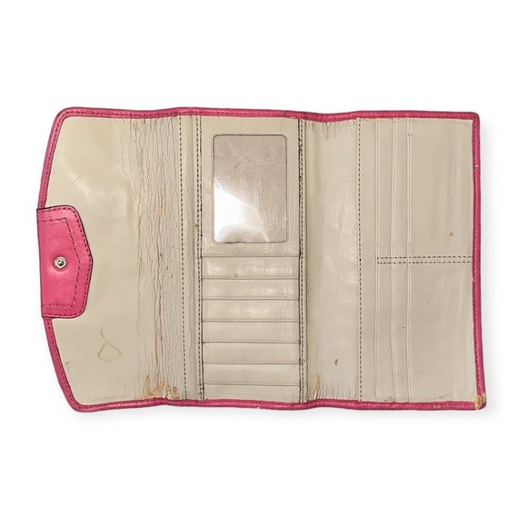 COACH Brown and Pink Monogram Wallet - Picture 3 of 3
